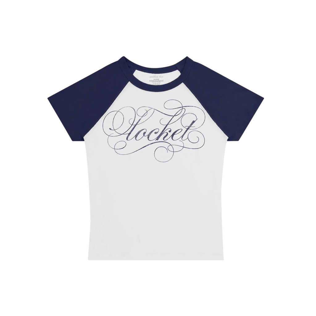 locket angel wings raglan baby tee