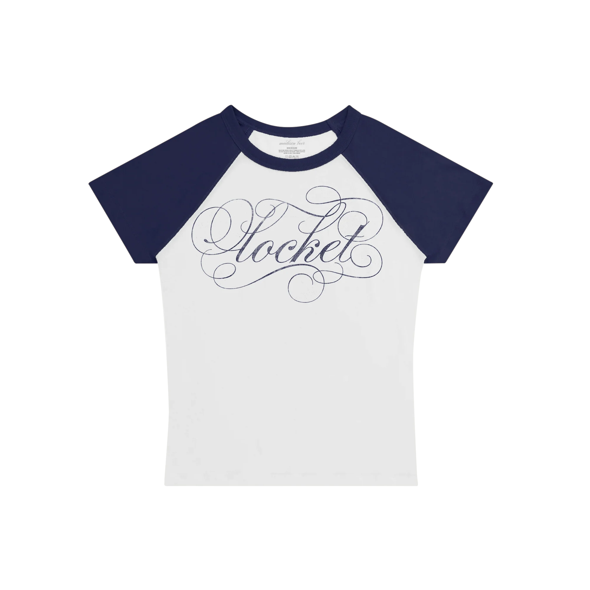 locket angel wings raglan baby tee