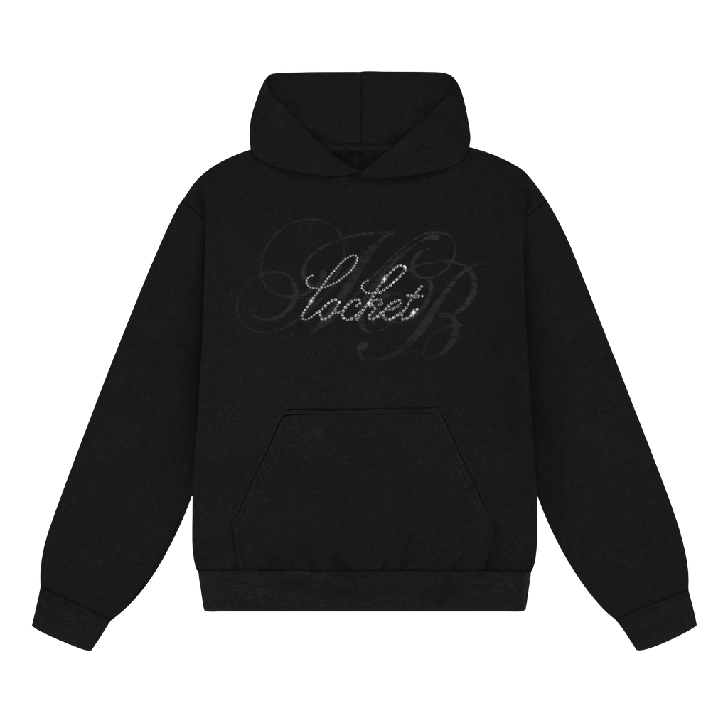 locket rhinestone hoodie