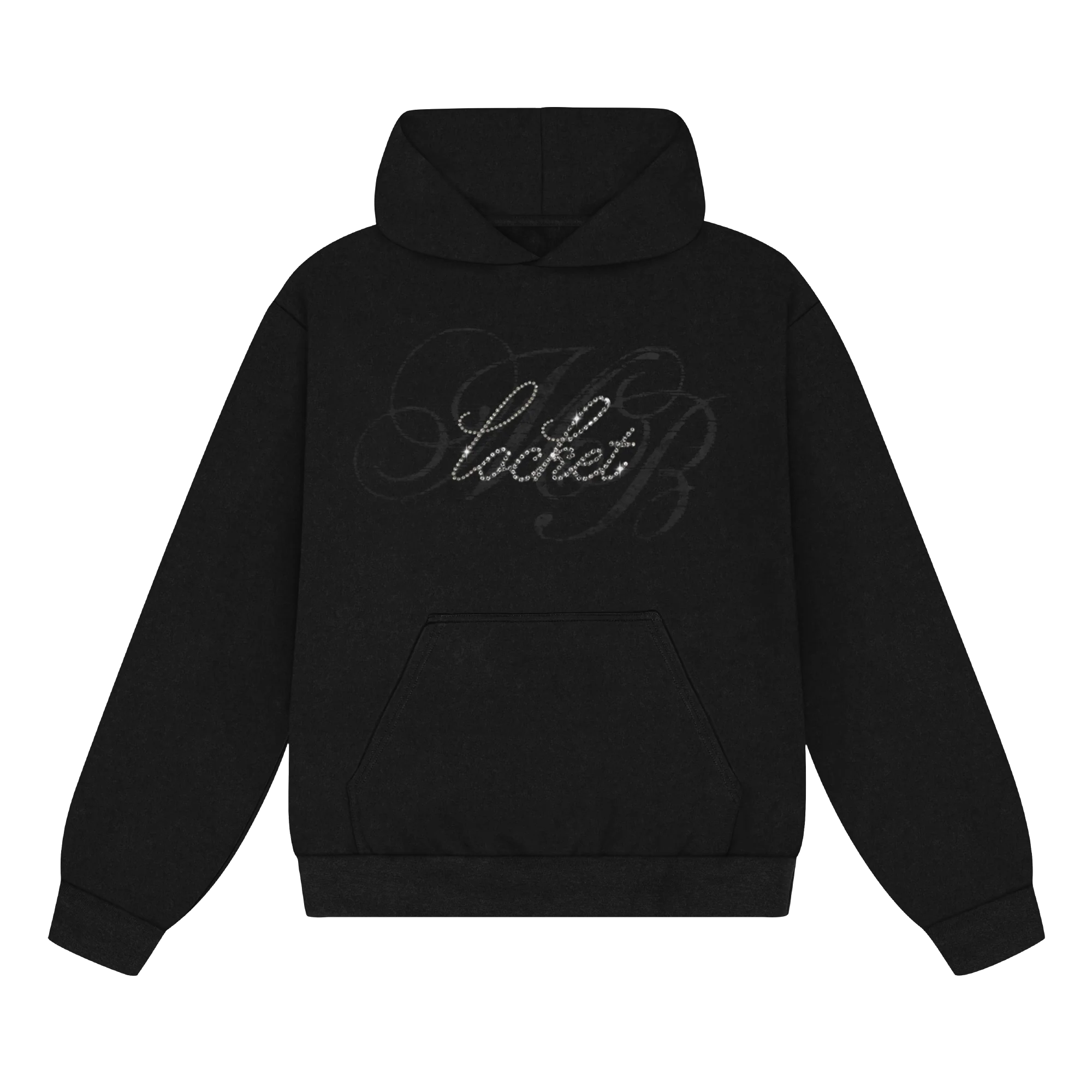 locket rhinestone hoodie